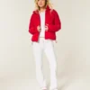 Zip-Up Pattern Puffer Jacket